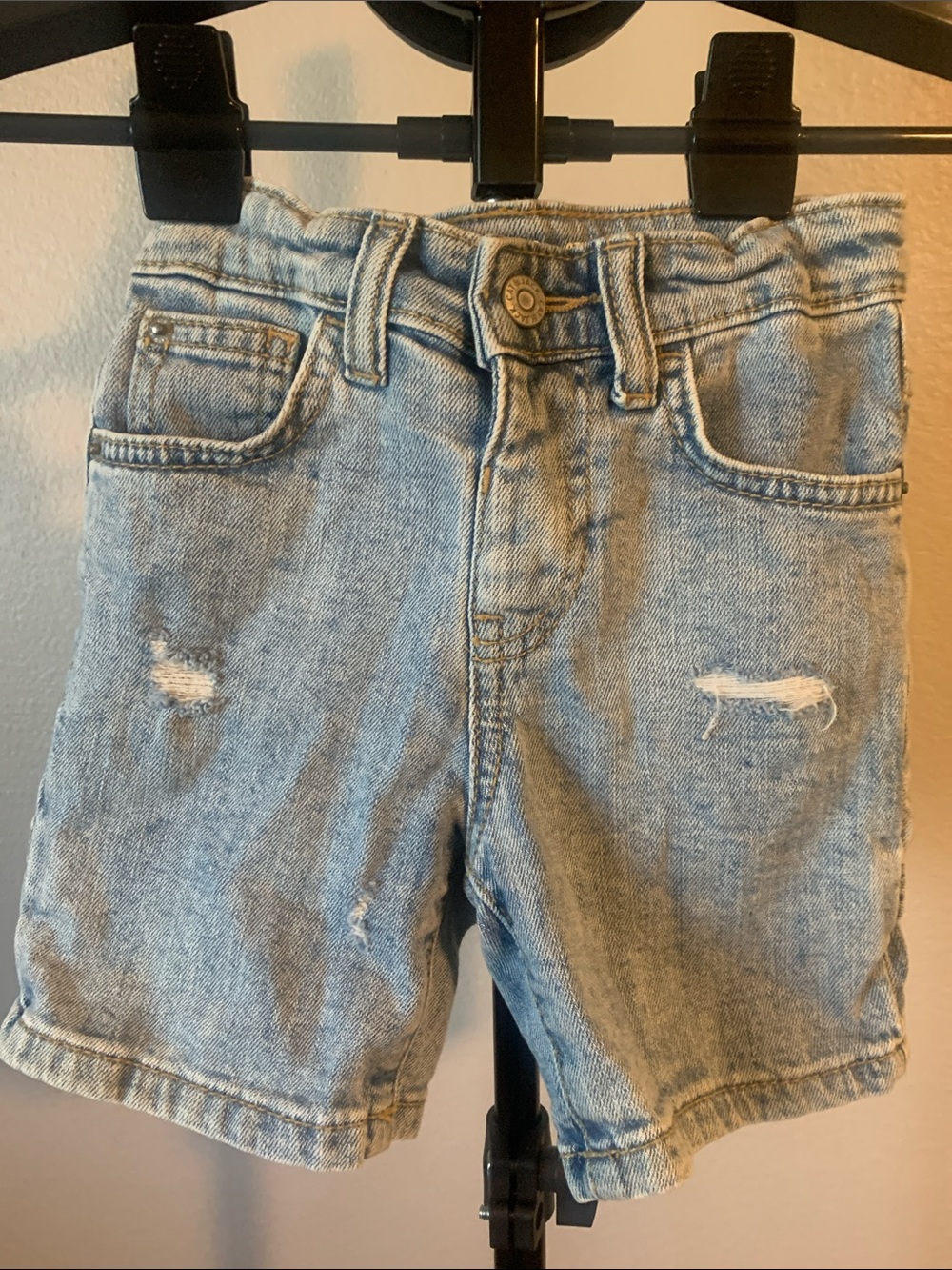 Cat & Jack Light Blue Distressed Denim Shorts